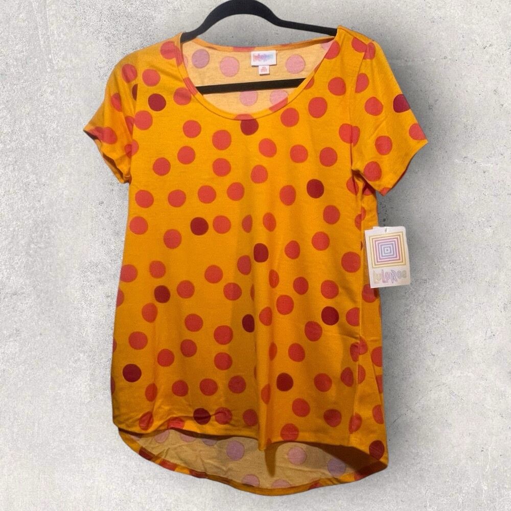 LuLaRoe Classic T nwt XS Yellow And Red Print